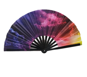 Bán Buôn 13 Inch Tre Lớn Gấp Tay Người Hâm Mộ Tùy Chỉnh In Sơn Câu Lạc Bộ Tổ Chức Sự Kiện Cổ Phiếu Tùy Chỉnh CLack Fan Có Sẵn - Product Image 4