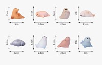 Meilleures ventes : Breloques en résine élégantes et polies, Manatee, style Coastalcore Pastel Sea Pals, confortables et décontractées, pour décoration de maison Elf on Shelf