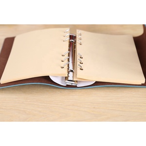 Cuaderno de viaje hecho a mano, cubierta de cuero Vintage A6, papel Kraft en blanco - Product Image 4