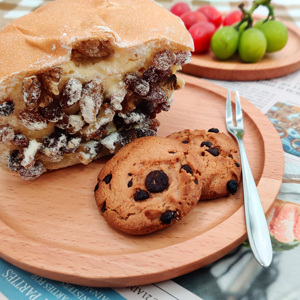 Bandeja Redonda de Madera de Haya, Plato Pequeño para Cena, Plato de Madera para el Hogar, Bandeja de Madera Maciza para Aperitivos y Pasteles - Product Image 3