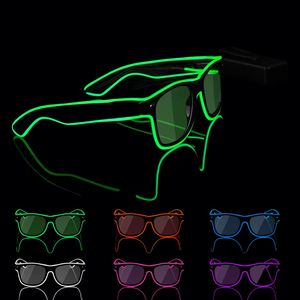 Lunettes néon style Cyberpunk à fil EL pour festivals de musique et événements nocturnes, accessoires pour concerts EDM - Product Image 3