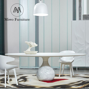 Mobili di fascia alta italiano in <span class=keywords><strong>marmo</strong></span> naturale tavola rotonda moderna semplice casa villa ristorante acqua goccia <span class=keywords><strong>tavolo</strong></span> da pranzo <span class=keywords><strong>nero</strong></span> - Product Image 4