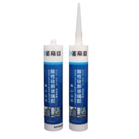 Adhésif silicone acide en gros, séchage rapide, étanche pour plafonds, anti-moisissure, forte adhérence, mastic haute/basse température pour la construction