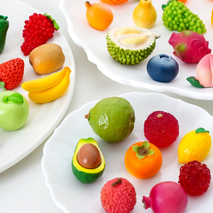 Modèle en résine de fruits simulés, accessoires de décoration DIY, ornements de bureau pour micro-paysages - Product Image 2