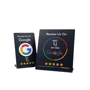 Personalizzabile RFID NFC Display acrilico stand da tavolo carta impermeabile <span class=keywords><strong>QR</strong></span> codice Google Card telefono cellulare induzione Hotel Social - Product Image 1