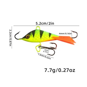 Cebo de señuelo de 5 colores, anzuelo de <span class=keywords><strong>pesca</strong></span> en hielo, equilibradores de hundimiento brillante para perca, <span class=keywords><strong>Lucio</strong></span>, <span class=keywords><strong>Pesca</strong></span> en hielo, agua salada, señuelo de <span class=keywords><strong>invierno</strong></span>, cebo duro - Product Image 6