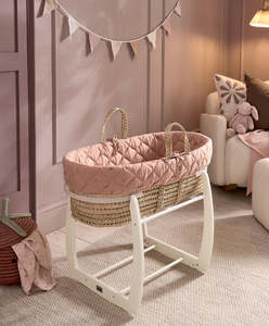 Support de berceau Moïse fixe à cadre croisé <span class=keywords><strong>blanc</strong></span> personnalisable, grande taille, <span class=keywords><strong>en</strong></span> bois, pour bébé - Product Image 5