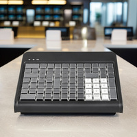 Teclado de sistema POS programable de 84 teclas de membrana KB84 a precio de fábrica con lector de tarjetas magnéticas