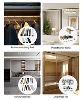 Kit d'accessoires complet pour rail Gola en alliage d'aluminium 6063 T5, finition anodisée, couleur personnalisée, décorations durables pour profilés de meubles