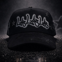 Gorra de Béisbol de Gamuza Deportiva de 5 Paneles Ajustable con Efecto Desgastado de Alta Calidad MURATRAVIS CRYSTALS BLACK 31 Gorras Inedit Hats