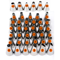 Fournitures de décoration de gâteaux russes, kit d'outils de glaçage en acier inoxydable, douilles de cuisson, 48 pièces
