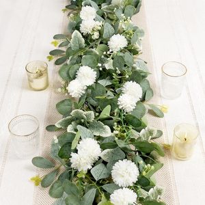 Guirlandes artificielles d'eucalyptus facilement accessibles pour la décoration de mariage, couronnes de verdure, papillons, chrysanthèmes, rotin - Product Image 3