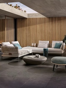 Elegante Conjunto de Sofás Modulares para Exteriores |   Conjunto de Muebles de Jardín de Ratán Resistente a la Intemperie con Cojines Acolchados para Terraza - Product Image 6