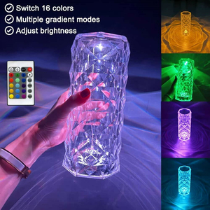 Lámpara Led de mesa inalámbrica para el hogar, luces de mesa modernas RGB, románticas, artesanales, decorativas, portátiles, táctiles, para escritorio, luz nocturna para sala de estar - Product Image 2