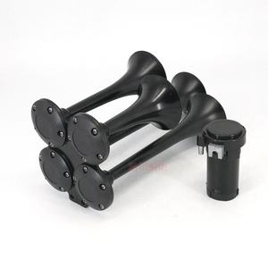 Système de klaxon à air <span class=keywords><strong>quad</strong></span> 12V complet avec compresseur 120+dB Super fort pour voitures, camions et bateaux lourds - Product Image 3