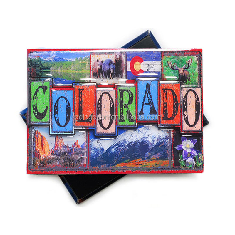 State City Country Ref Fridge Magnet Gift Souvenir Store Sourcing Custom Texas Foil Refrigerator Magnets