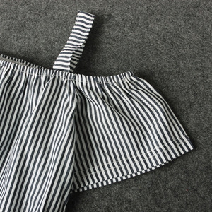 Ensembles de Vêtements pour Filles : Blouse, Pantalon et Veste Douce à Rayures Estivales avec Bretelles - Product Image 2