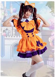 Costume de demoiselle d'honneur orange, robe Lolita pure et mignonne, robe de cosplay pour convention d'anime, uniforme scolaire, robe de fête pour filles - Product Image 6