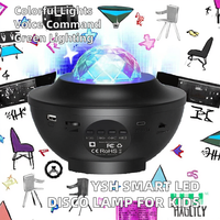 Proyector Láser Aurora Cielo Estrellado, Lámpara Nocturna con Ondas de Agua y Música Bluetooth, Lámpara de Ambiente