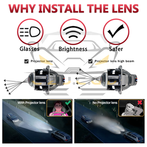 Mới Đến 60W 5800K Siêu Sáng Afs 3 Inch Bi LED Ống Kính Máy Chiếu Đèn Pha Tự Động Hệ Thống Chiếu Sáng LED Đèn Pha Trang Bị Thêm - Product Image 5