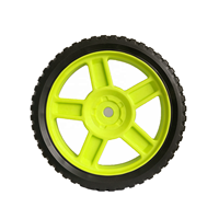 Roue en plastique de 6/7/8 pouces pour tondeuse à gazon, chariots de jardin, poussettes, poubelles
