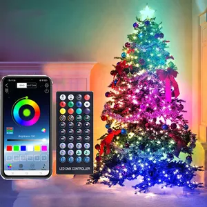 20M Smart App Control Lichterkette im Freien RGB Bluetooth Weihnachts baum Lichterkette USB Garland Light für Hochzeit Urlaub Dekor