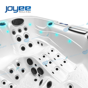 JOYEE Luxe Ariestech <span class=keywords><strong>SPA</strong></span> 5 Personnes Bain à Remous Jacuzzier Balboa Hottub Fibre <span class=keywords><strong>de</strong></span> Verre Out Door Whirlpool Water Therapy avec Couvercle - Product Image 4