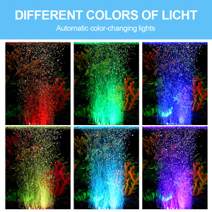 Lampe à bulles d'air <span class=keywords><strong>LED</strong></span> RGB JSD pour <span class=keywords><strong>aquarium</strong></span>, étanche, submersible, avec télécommande, alimentée par USB - Product Image 2