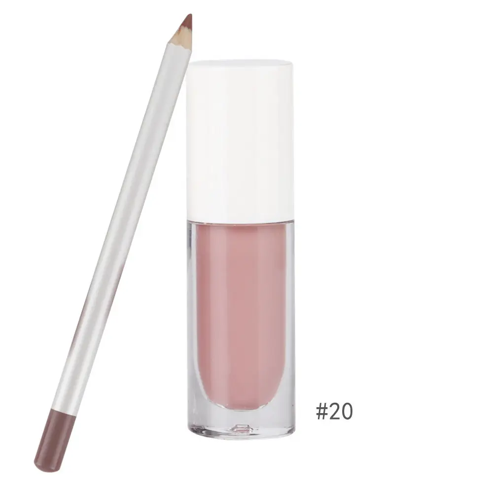 No Brand Cruelty Free Vegan Lipstick Set Nude Creamy Lipliner Customize Makeup Long Wear Liquid Lipstick