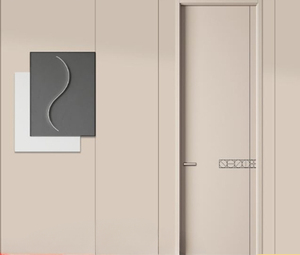 Thiết kế mới nhất di chuyển tích hợp bảng tường rãnh tường ốp nội thất <span class=keywords><strong>WPC</strong></span> bảng Tường Phòng Ngủ cửa ẩn khung cửa - Product Image 6