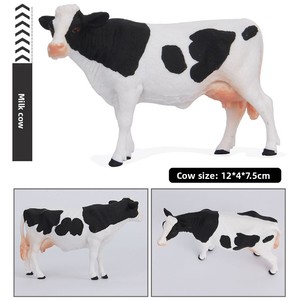 Modèle d'animal réaliste en PVC solide, ensemble de jouets d'animaux de ferme multi-styles, figurines de bovins, buffles, bison, décoration rustique pour la maison - Product Image 3