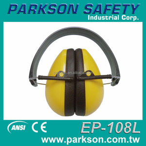 Orejeras Compactas Reutilizables Premium Taiwan EP-108L con Reducción de Ruido de 27dB y Almohadillas Amarillas/Rojas para Seguridad en Tiro - Product Image 2