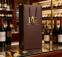 Vente en gros d'usine : Coffret de présentation en cuir pour 2 bouteilles, emballage cadeau pour vin et boîtes d'expédition de vin personnalisées