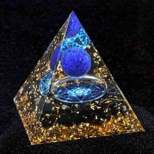 6 و 5 ، مقاسين من الراتنج الشافي ، هرم كريستال ريكي للديكور ، مشغولات يدوية - Product Image 3