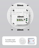 Termostato Hidrónico Inteligente WiFi, Control Remoto por Aplicación y Programable para Calefacción por Suelo Radiante
