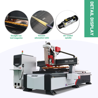 Machine de fraisage CNC Xunke 1000 1325 robuste avec système LNC, tige d'adsorption sous vide de 8 mm, pour le bois et le métal, moteur servo unique