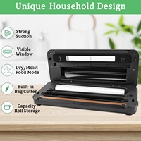 Scelleuse alimentaire électrique mini automatique à écran tactile, faible bruit, protection contre la surchauffe, utilisation en camping-car, 4L/min, design compact, coupe-sac inclus