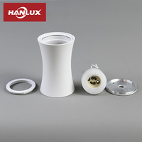 Plafonnier encastré moderne de haute qualité avec support GU10/MR16, cadre en aluminium amovible blanc/noir, finition aluminium, avec support de lampe