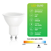 Foco LED GU10 Moderno de 5W 7W 9W 6000K con Temperatura de Color Ajustable, Alto CRI Ra80, Antideslumbrante, Regulable, Empotrable para Oficina 100