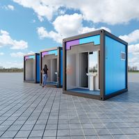 Conteneur en acier préfabriqué moderne personnalisé préfabriqué Vente en gros Toilettes publiques portables préfabriquées Petite toilette pour une pièce