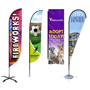 Bandera Publicitaria Personalizada en Forma de Lágrima, Bandera de Playa, Pancarta de Poliéster con Transferencia Térmica - Product Image 1