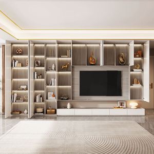 Meuble TV en bois LED polyvalent de qualité supérieure pour salon et hôtel, design intelligent avec styles attrayants, ajoute du charme à votre maison - Product Image 2