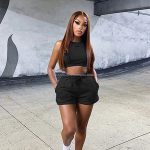 Ensembles Femme Personnalisés de Haute Qualité 2026 – Haut Tube et Short en Coton avec LOGO 2026 - Product Image 5