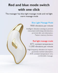 Dispositivo de raspado de uso doméstico de color personalizado <span class=keywords><strong>Mini</strong></span> masajeador Gua Sha eléctrico portátil con vibración EMS <span class=keywords><strong>Micro</strong></span> corriente para cuello facial - Product Image 5