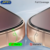 Protecteur d'écran de confidentialité APEI pour iPhone 17 [Anti-espion à 30 °] [Installation instantanée], 9H + verre trempé + outil d'installation sans poussière