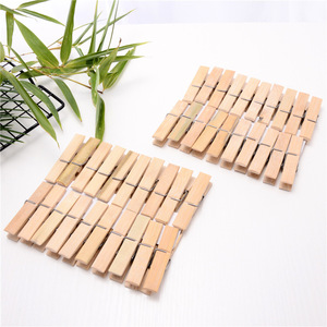 Bamboo Drying Clips 20-Pack Eco-Friendly Clothespins For Household Use - Product Image 1