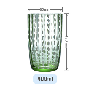 Bicchiere all'ingrosso <span class=keywords><strong>calice</strong></span> colorato bicchiere da vino bicchiere da acqua bicchiere verde pressato tazza media - Product Image 6