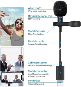 Lavalier <strong>Microphone</strong> <strong>Lapel</strong> <strong>Microphone</strong> Interview <strong>Microphone</strong> for iPhone - Product Image 2