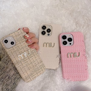 Nouvel Design Mignon Styles Ins Motif Tressé M Diamant Texture Mate <span class=keywords><strong>Coque</strong></span> de Téléphone <span class=keywords><strong>Portable</strong></span> Antichoc - Product Image 3