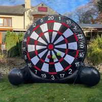 Jeu de fléchettes géant gonflable de football pour l'extérieur, jeu de cible de fléchettes de football pour enfants et adultes, idéal pour les fêtes et événements